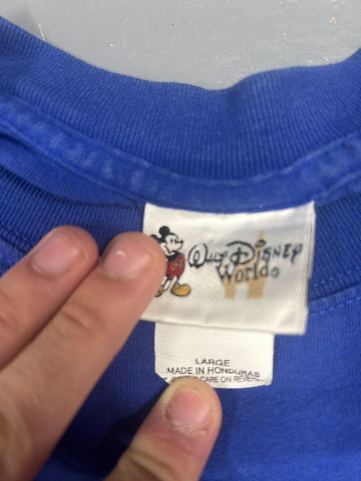 Disney × Mickey Mouse × Vintage Crazy Vintage Y2K Blue Walt Disney World Mickey Tee Shirt Size US XL / EU 56 / 4 - 3 Thumbnail