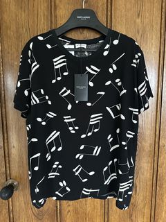 Saint laurent clearance music note shirt