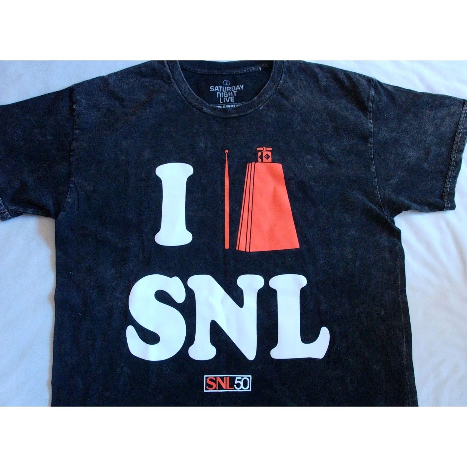 Ripple Junction Ripple Junction SNL 50 Sat Night Live t Shirt Men's LRG Black Cotton Graphic Print Vintage 2000s Show Band USA Theme Mens Size US L / EU 52-54 / 3 - 3 Thumbnail