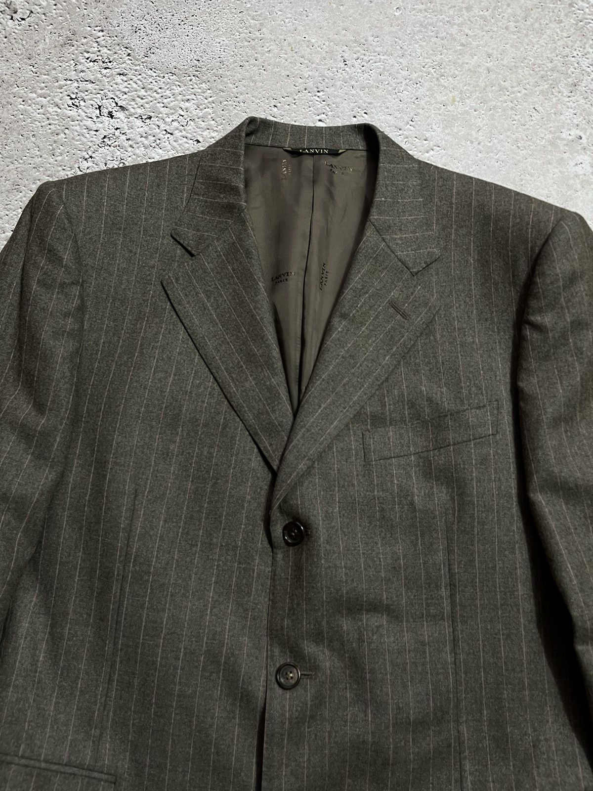 Lanvin × Vintage Vintage Lanvin Classique Brown Wool Blazer Coats Jacket Size US L / EU 52-54 / 3 - 4 Thumbnail
