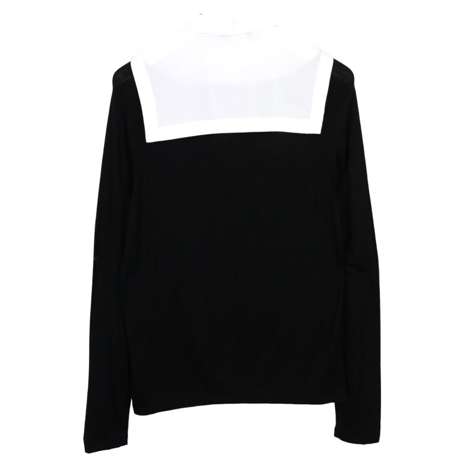 Cop Copine COP COPINE Nagai Blouse Women L Stretch Black Collared Shirt Size L / US 10 / IT 46 - 6 Thumbnail