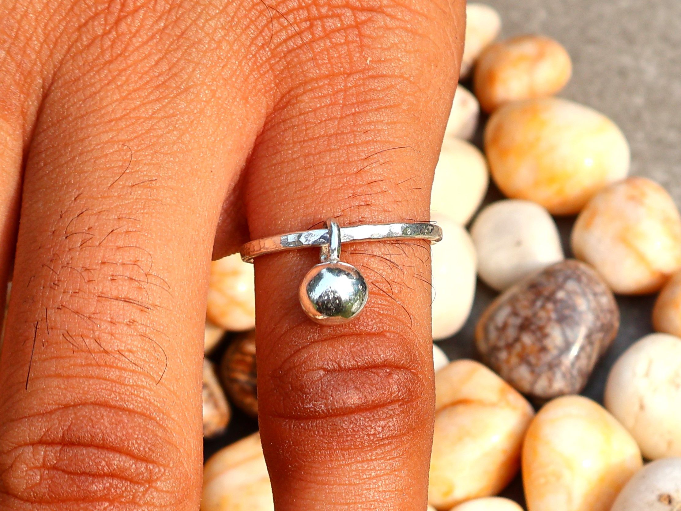 Handmade Ball Ring, 925 Sterling Silver Jewelry, Handmade Women Ring Size ONE SIZE - 6 Thumbnail