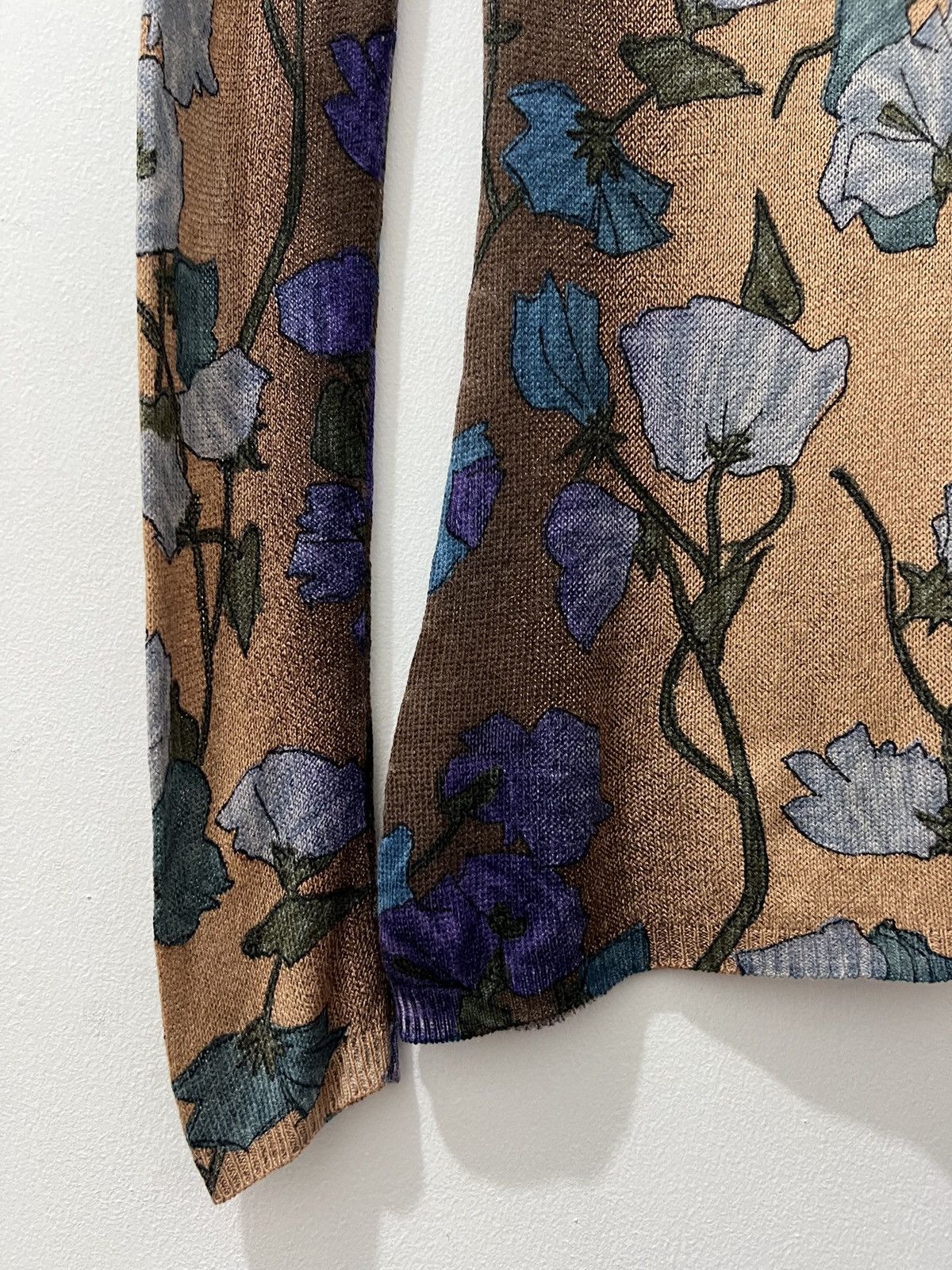 Prada Prada - 2008 Cashmere Ribbed Floral Cardigan Size S / US 4 / IT 40 - 8 Thumbnail
