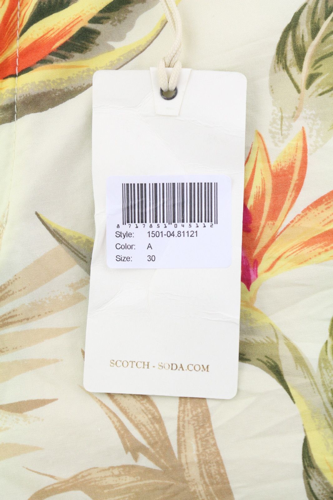 Scotch & Soda W30 Chino Colourful Leaf Pattern Pockets Logo 84172 Size US 30 / EU 46 - 6 Thumbnail