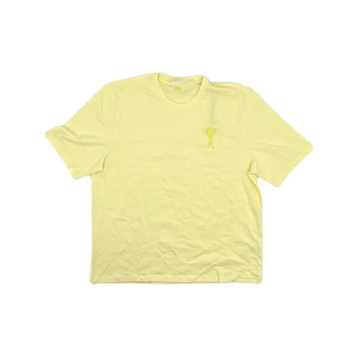 AMI AMIPARIS SS22 Yellow Heart Logo Embroidered T-Shirt -2507 Size US XXL / EU 58 / 5 - 2 Thumbnail