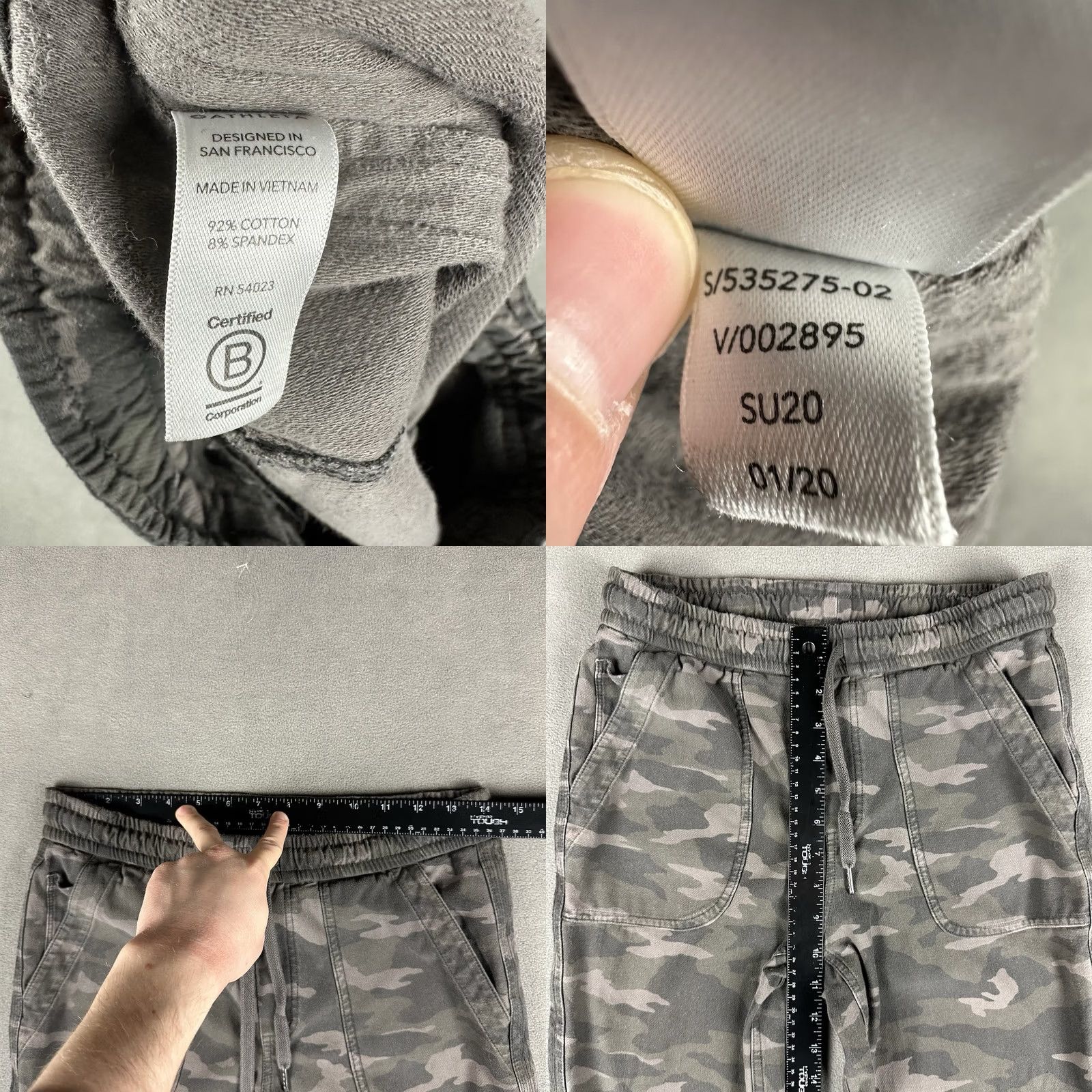 Athleta Athleta Pants Womens 2 Green Farallon Jogger Camo Athleisure Sweatpants Lounge Size 26" / US 2 / IT 38 - 8 Thumbnail