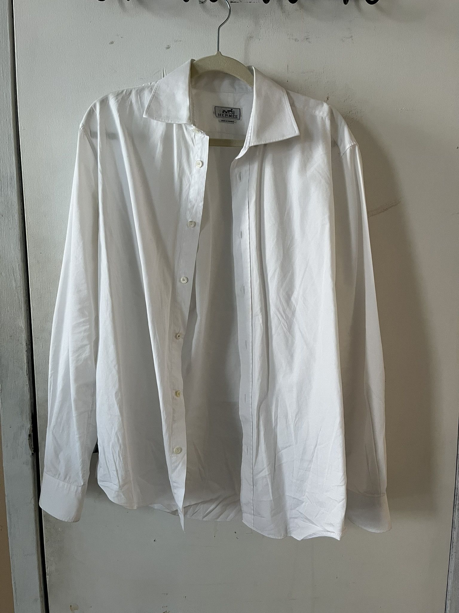 Image of New White Hermes Shirt, Men's (Size XL)