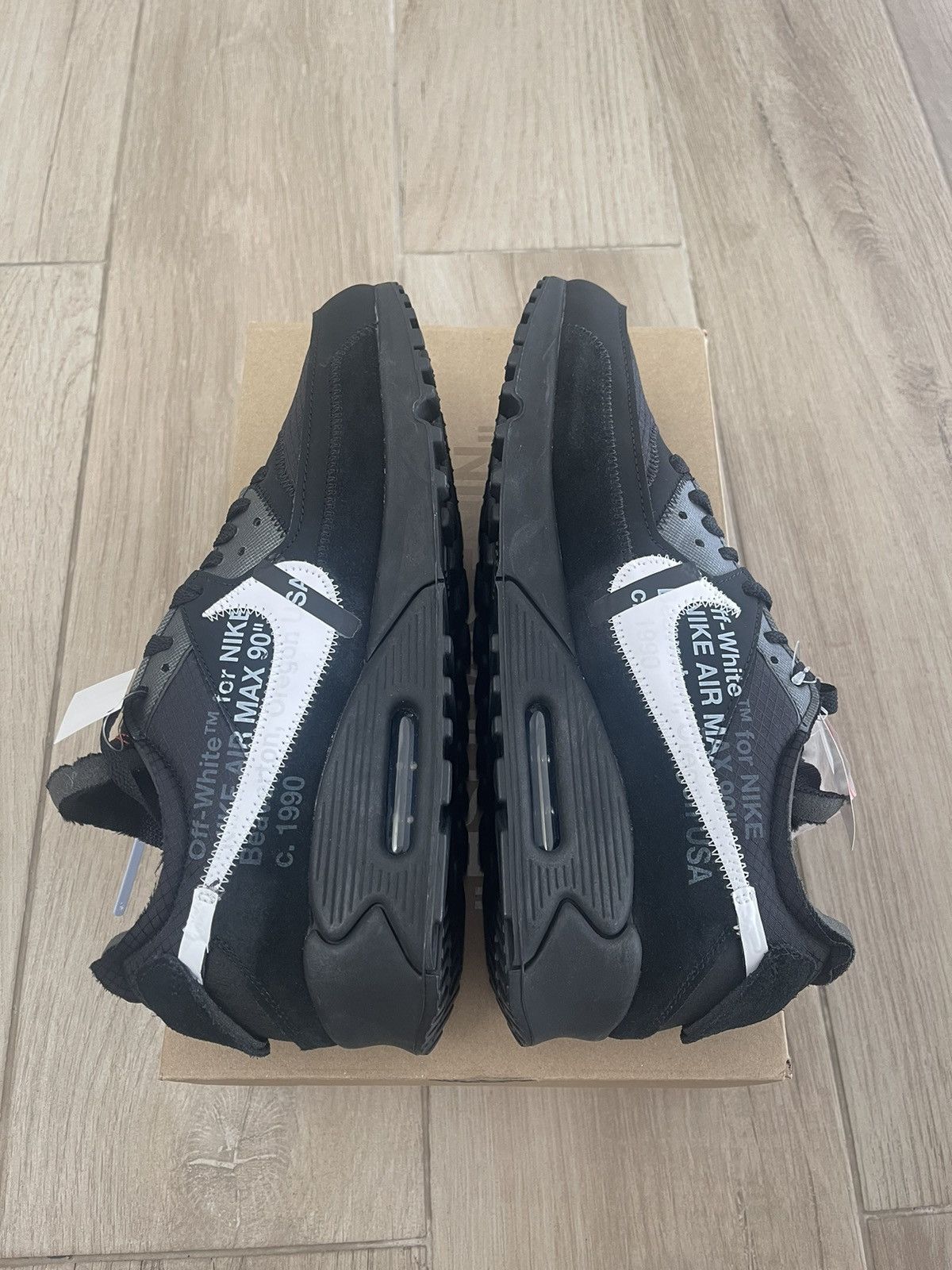 Nike × Off-White The 10: Nike Air Max 90 Black Size US 11 / EU 44 - 5 Thumbnail
