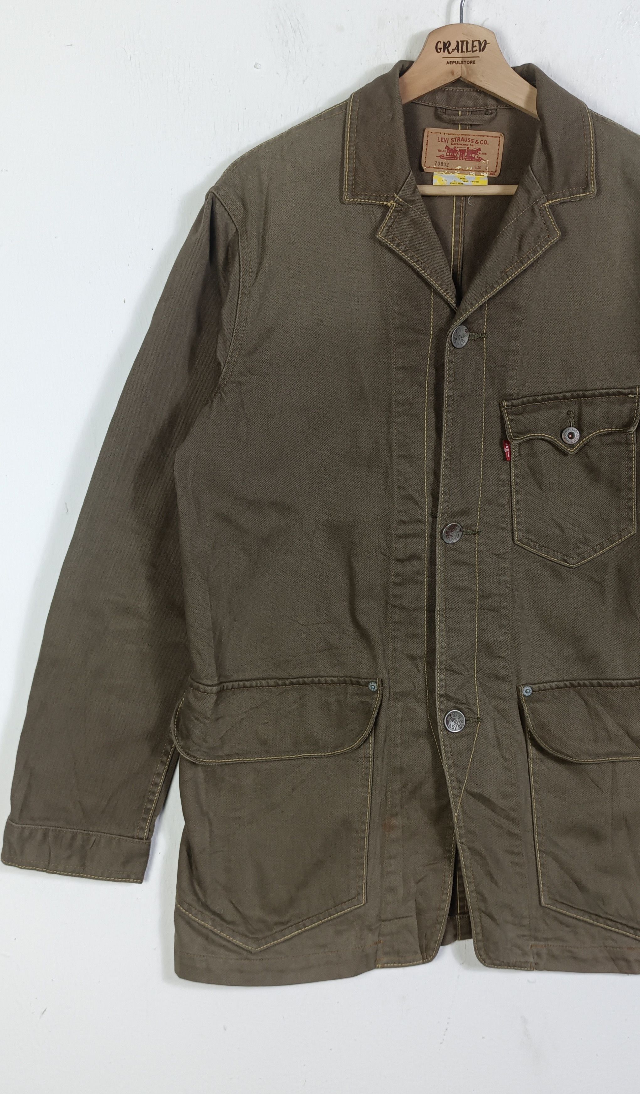 Levi's Vintage Clothing Rare Vintage🔥 Levi's Worker Western Pocket Jacket Size US L / EU 52-54 / 3 - 4 Thumbnail