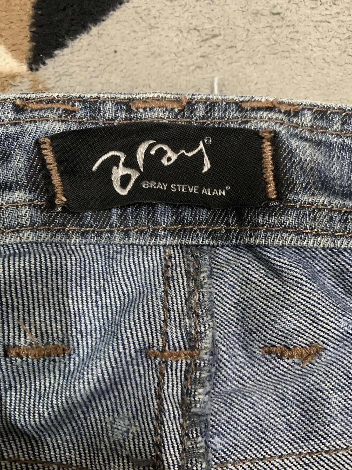 Bray Steve Alan Bray Steve Alan Embroidered Acid Wash Low Rise Skinny Jeans Size US 30 / EU 46 - 15 Thumbnail