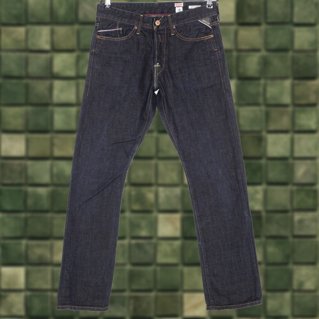 Replay Replay WAITOM Jeans Men Regular Straight DZ7459 Jeans, 30 W 32 L, Blue, 5-Pocket Denim, Cotton, Mid Rise, Belt Loops, Button Closure, Vintage No Size US 30 / EU 46 - 1 Thumbnail