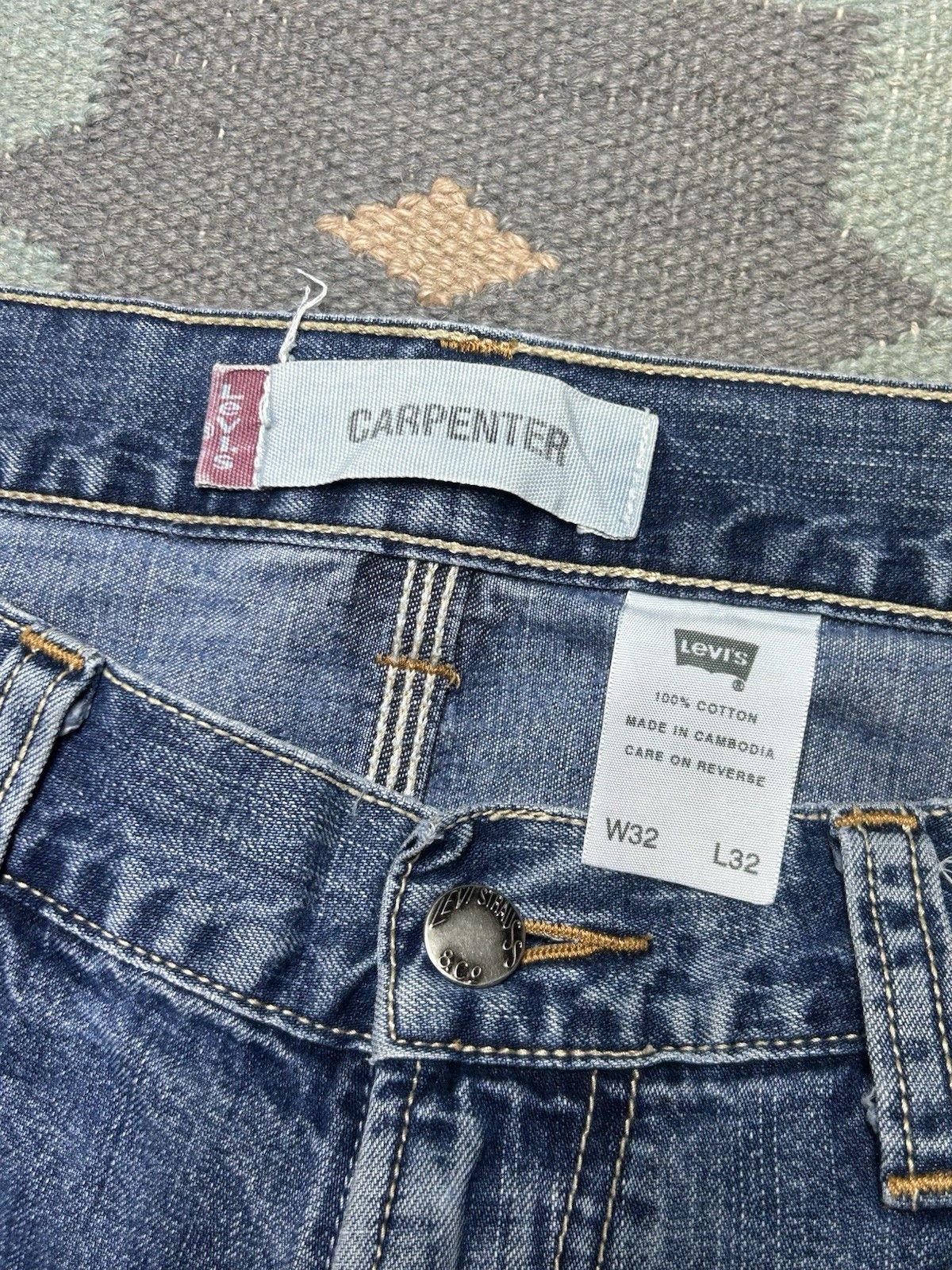 Vintage Vtg Levi’s carpenter jeans workwear skater baggy wide 33x31 Size US 33 - 8 Thumbnail