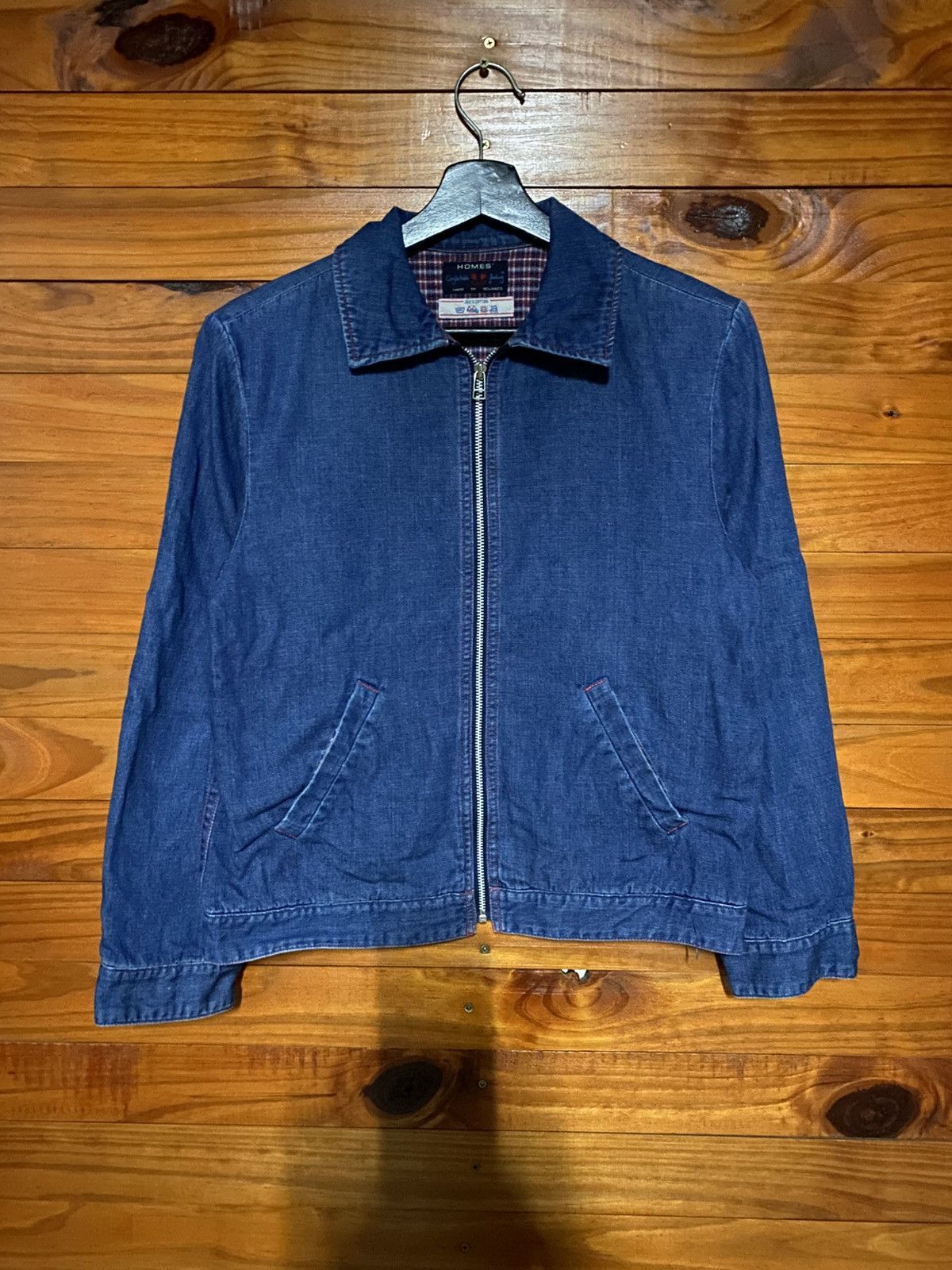 Japanese Brand HOMES’ Japanese Denim Zip Jacket | Indigo Workwear Style Size US S / EU 44-46 / 1 - 3 Thumbnail