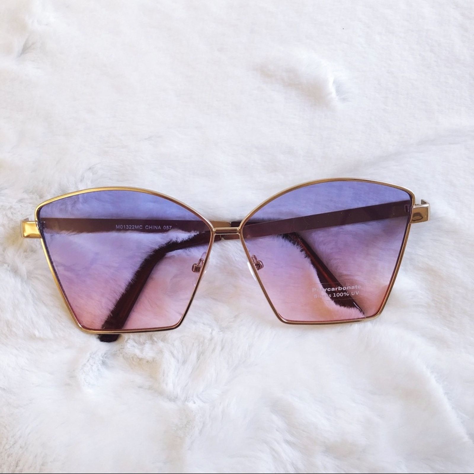 Other Aubrey Purple Gradient Oversized Sunglasses Size ONE SIZE - 2 Thumbnail