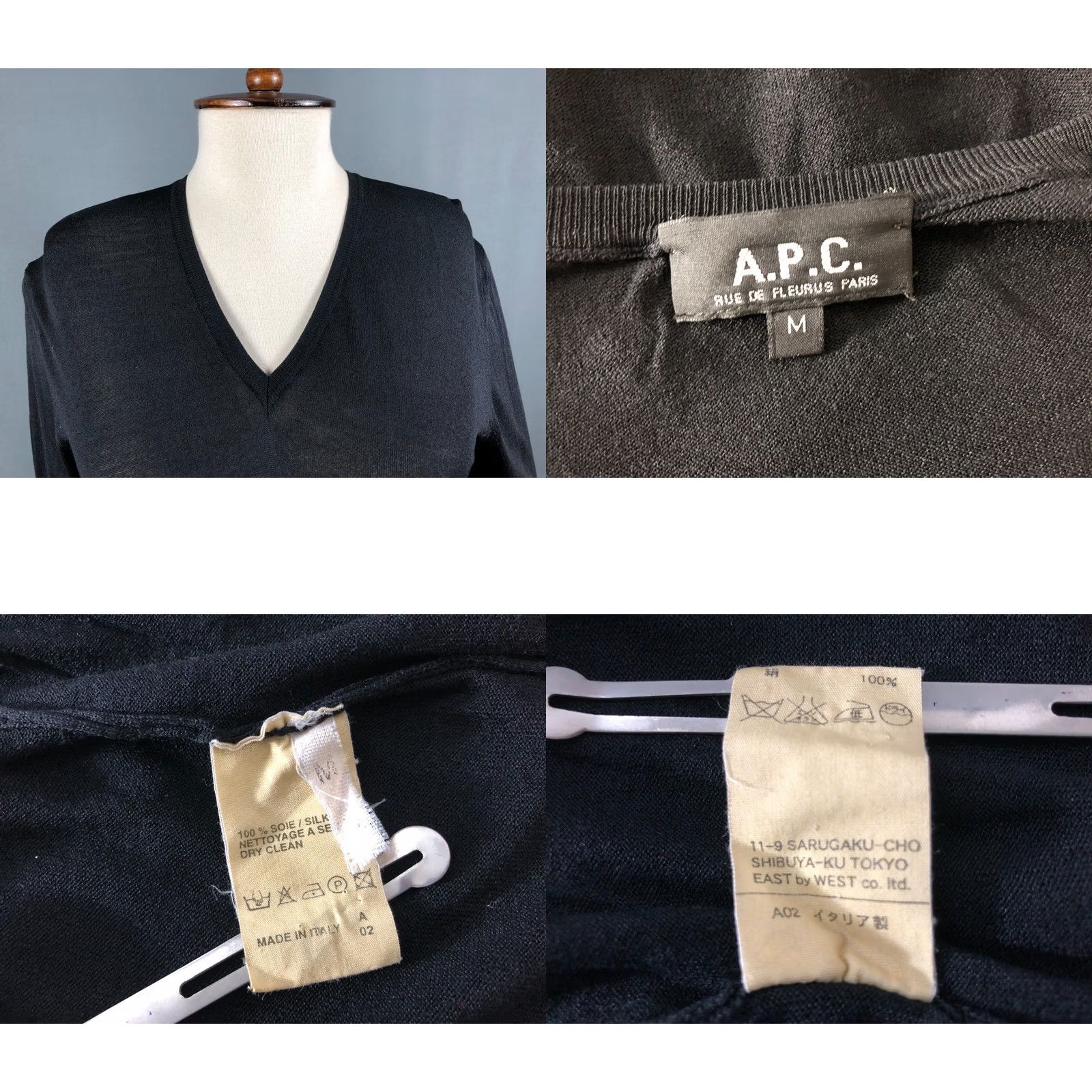 A.P.C. A.P.C. Pullover Silk Black Size M Women Size M / US 6-8 / IT 42-44 - 8 Thumbnail