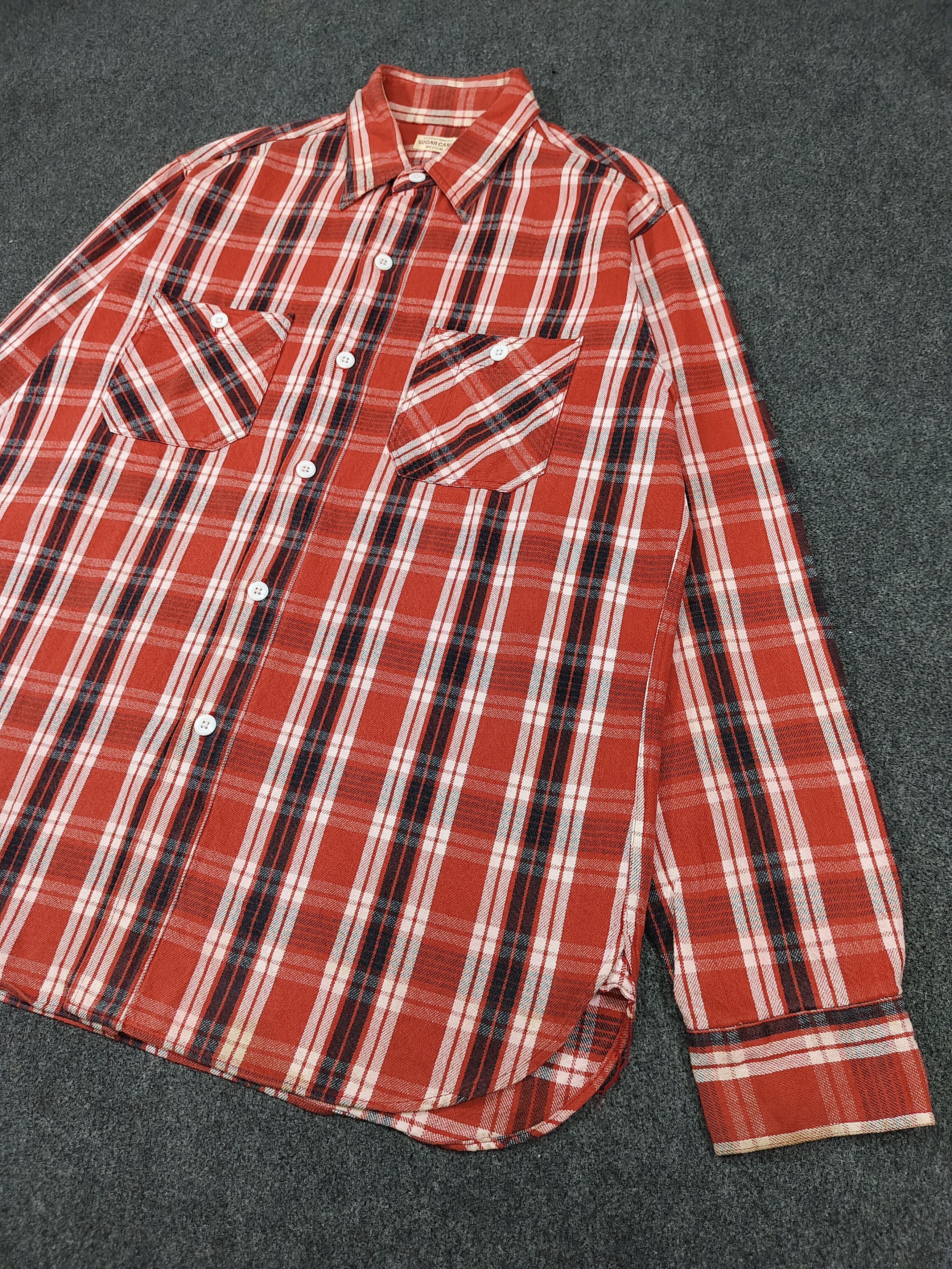Sugar Cane 🇯🇵 Sugar Cane 🇯🇵 Craftsmanship 50s Repro Plaid Workshirt Size US M / EU 48-50 / 2 - 2 Thumbnail