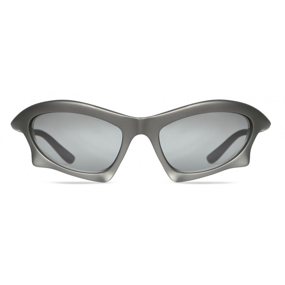 Balenciaga Balenciaga Bat Rectangle Sunglasses Silver Grey Size ONE SIZE - 1 Thumbnail