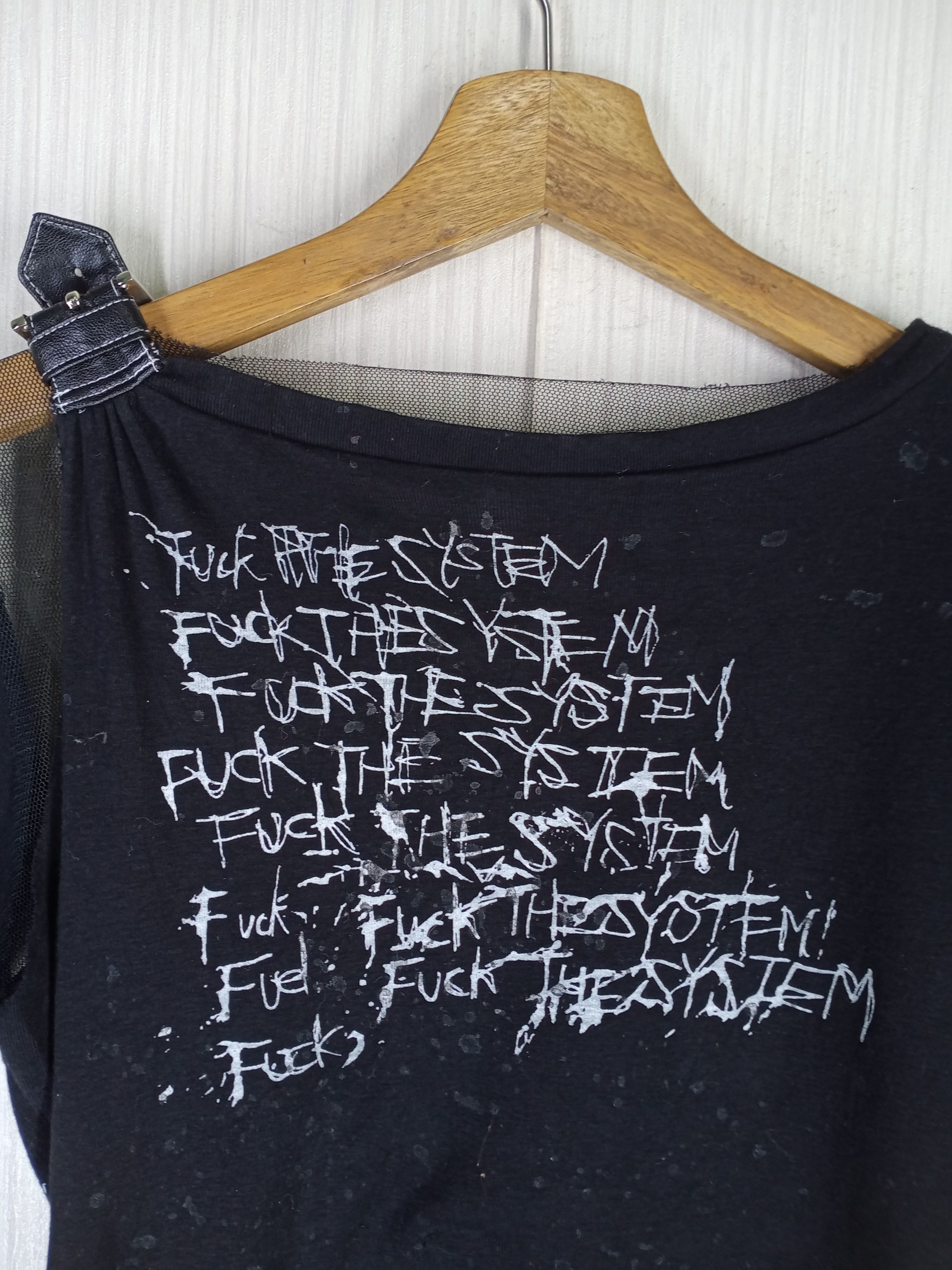 Japanese Brand Rare H. Anarchyism "FUCK OFF!!" Punk Tshirt Size XS / US 0-2 / IT 36-38 - 10 Thumbnail