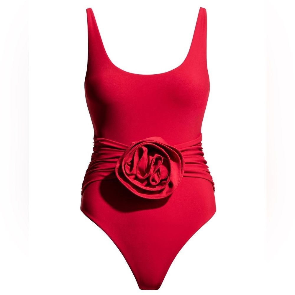 H&M MAGDA BUTRYM H&M SWIMSUIT WITH ROSE APPLIQUÉ Size ONE SIZE - 7 Thumbnail