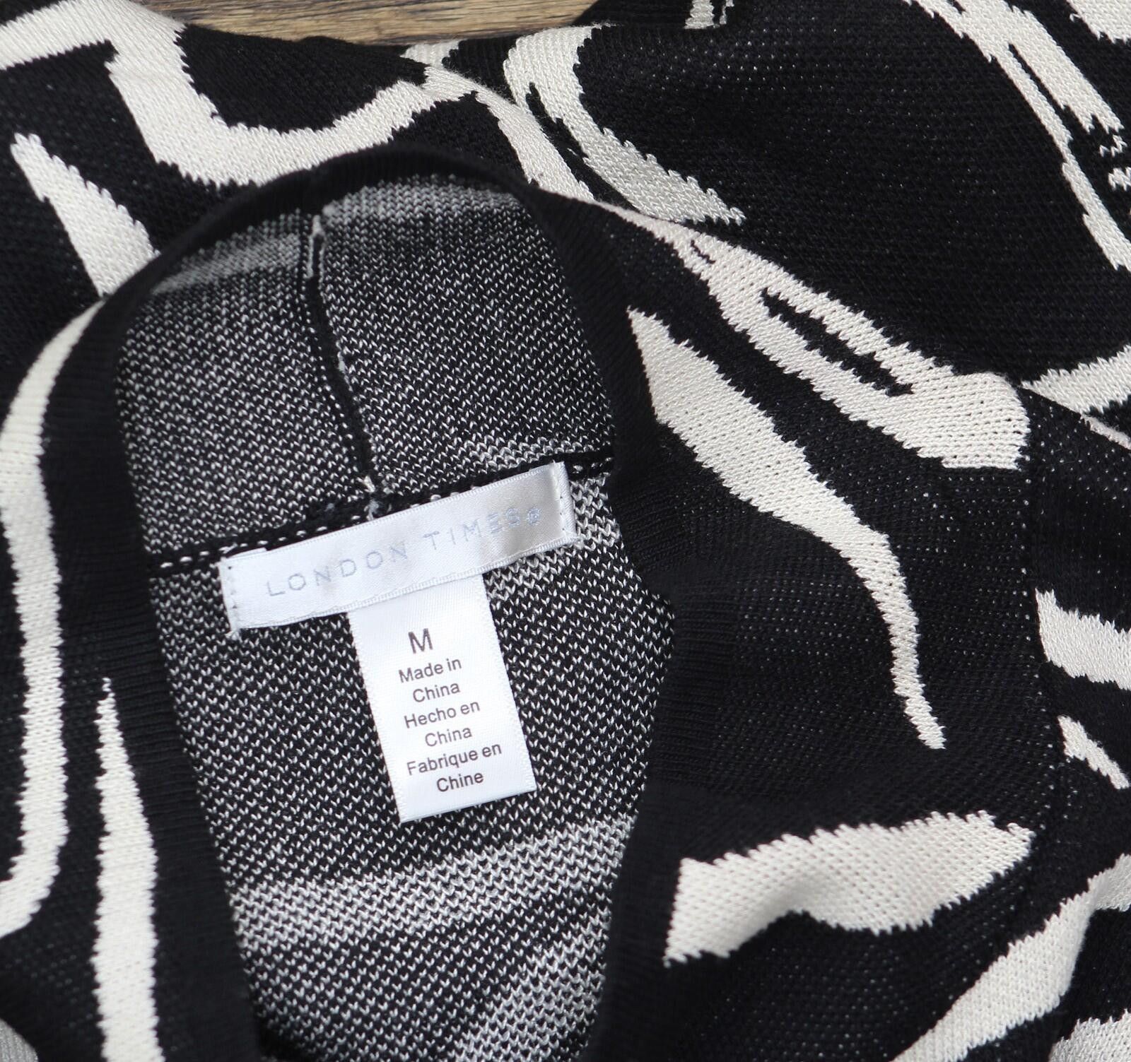 Other Nwt London Times Mini Sweater Dress Black / White Hearts M Size M / US 6-8 / IT 42-44 - 4 Thumbnail