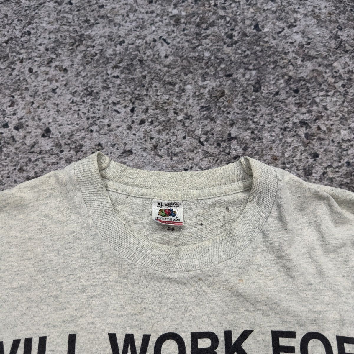 Vintage 90s Will Work For Sex Thrashed Faded Tee ERD Grunge Size US XL / EU 56 / 4 - 3 Thumbnail