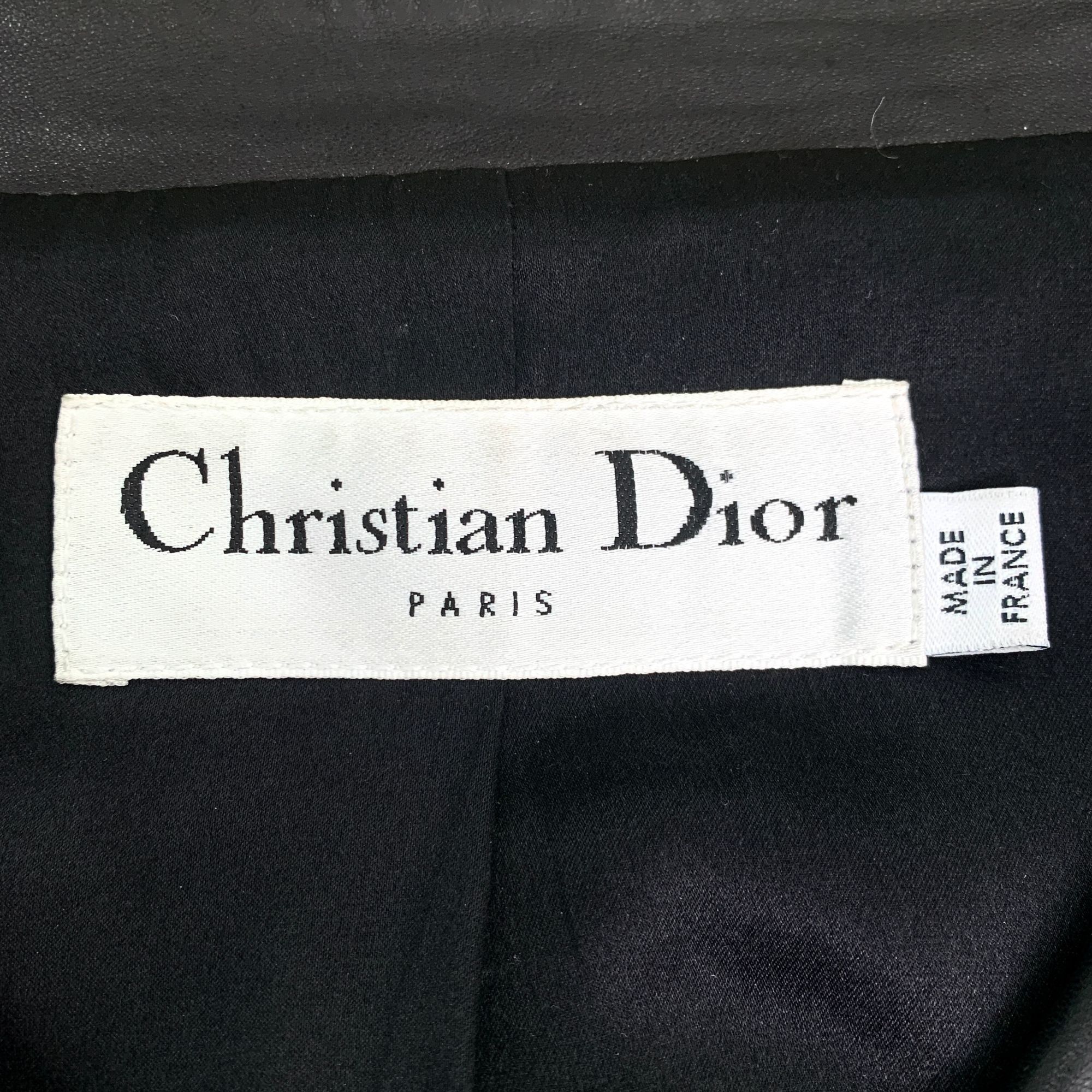 Dior Christian Dior Black Butterfly Embellished Collar Leather Ja Size XS / US 0-2 / IT 36-38 - 2 Thumbnail