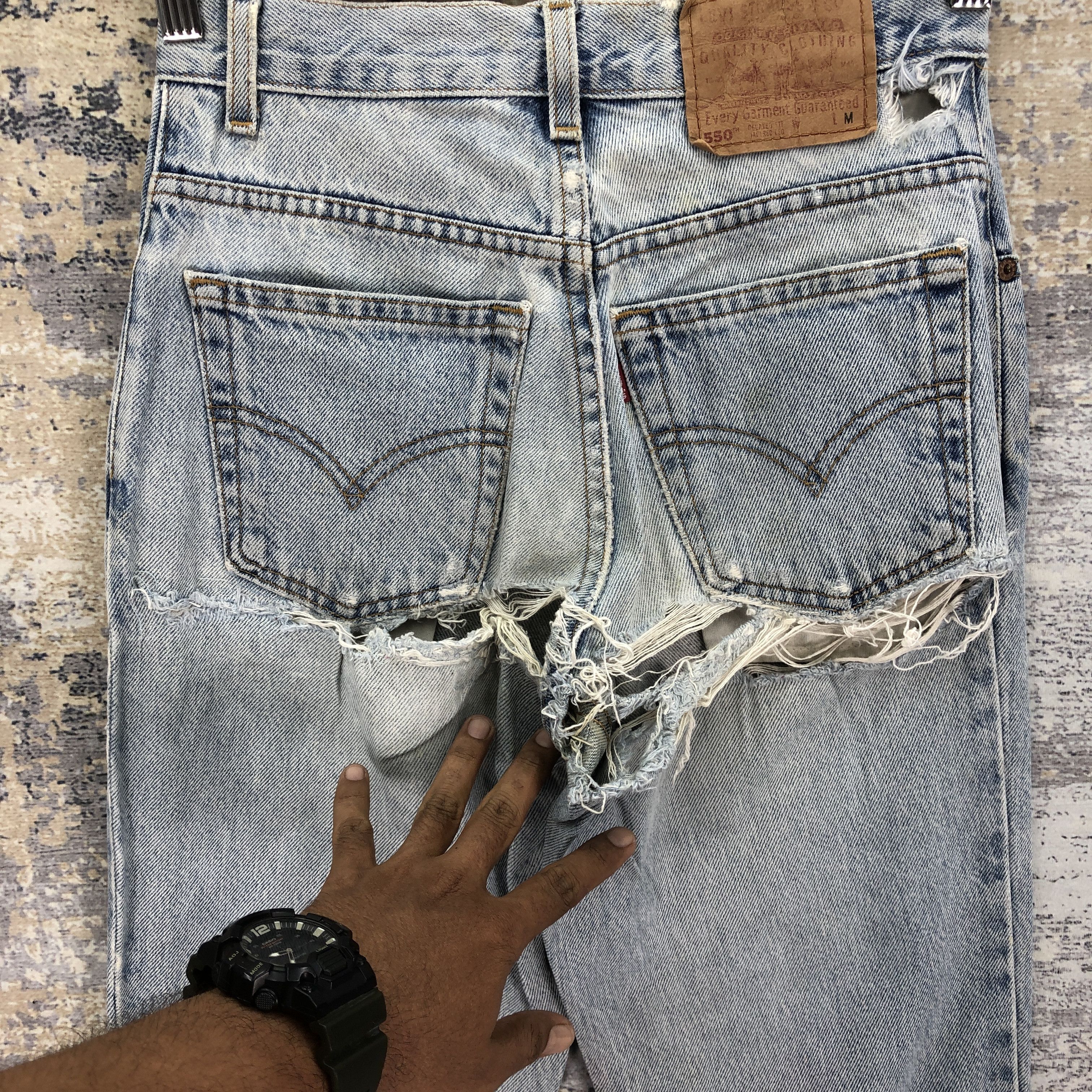 Levi's Vintage 90s Levis 550 Jeans Levi's Distressed Denim Size 24" / US 00 / IT 34 - 1 Thumbnail