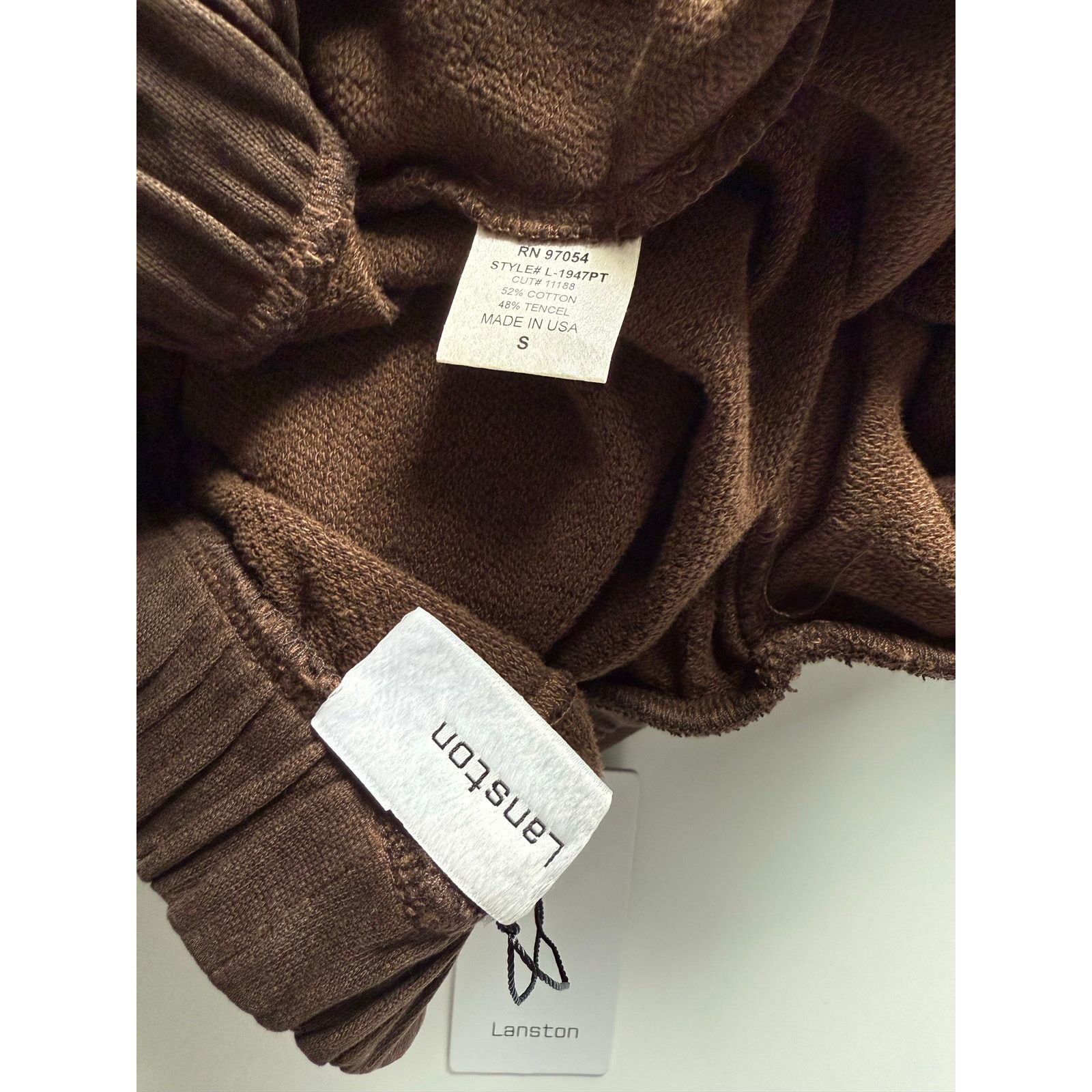 REVOLVE $154 New Lanston Brown Wide Leg Drawstring Sweatpants Small Size 28" / US 6 / IT 42 - 8 Thumbnail
