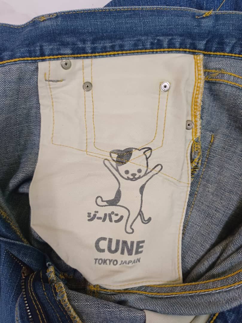 Japanese Brand CUNE Tokyo Japan Bunny Heads Baggy Jeans Size US 32 / EU 48 - 10 Thumbnail
