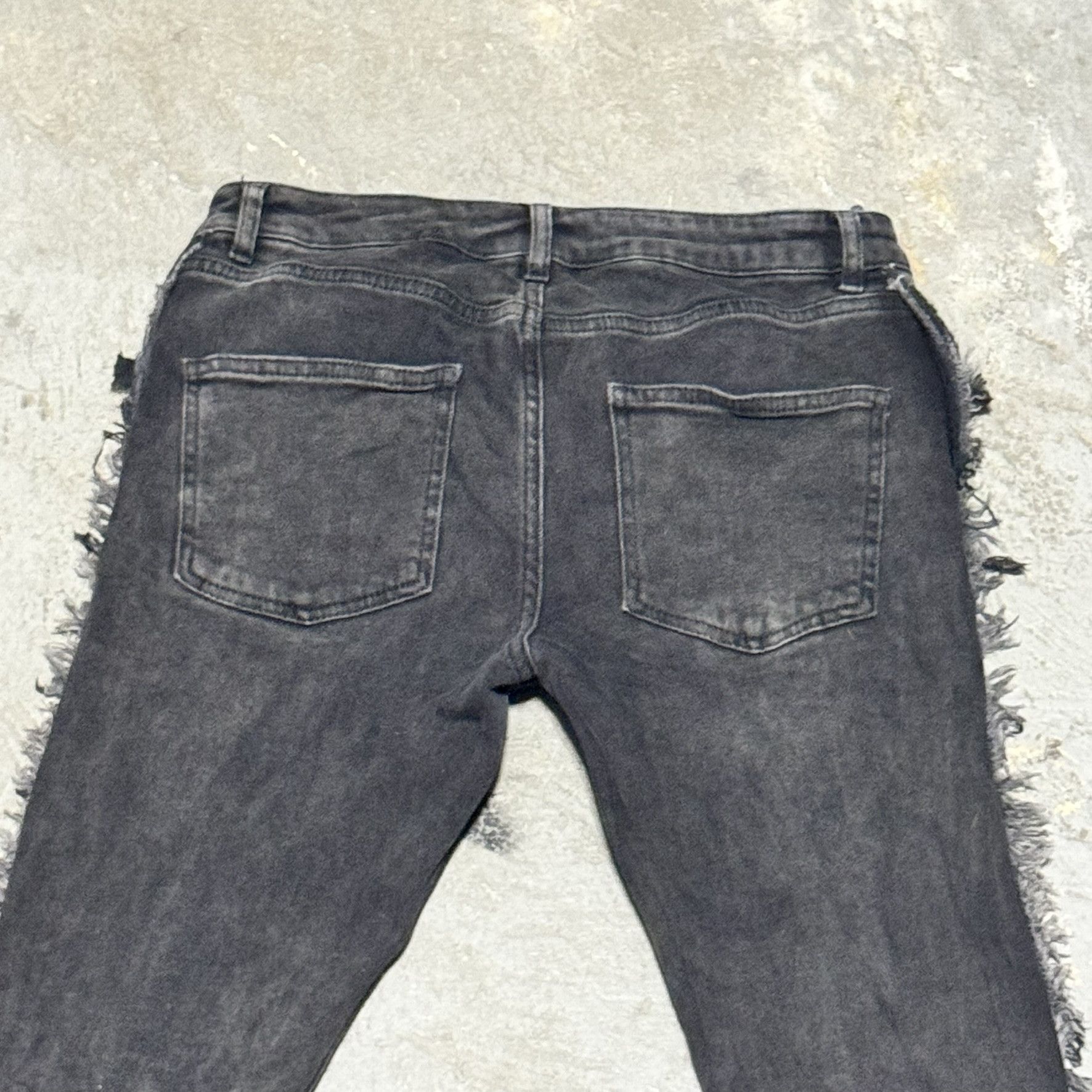 Asos ASOS Fringe Skinny Black Denim Size 30 Size US 30 / EU 46 - 4 Thumbnail