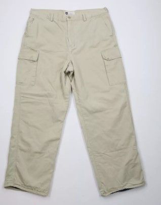 Gap × Vintage Vintage 90s Gap Lined Wide Leg Cargo Pants Beige Cotton Size US 40 / EU 56 - 1 Thumbnail