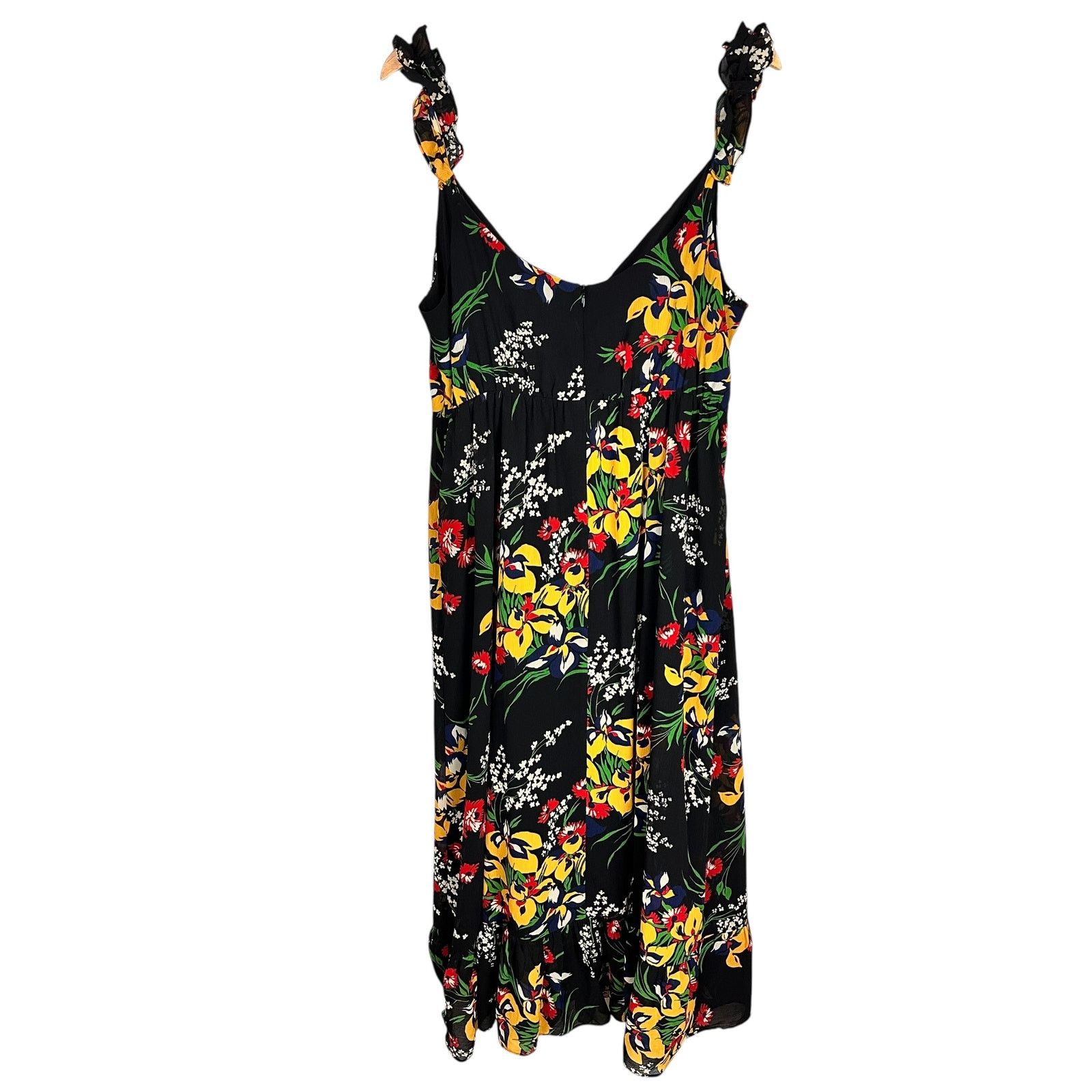 Madewell Madewell Ruffle-Strap Wrap Black SunDress in Black Orchid 12 Size XL / US 12-14 / IT 48-50 - 12 Thumbnail
