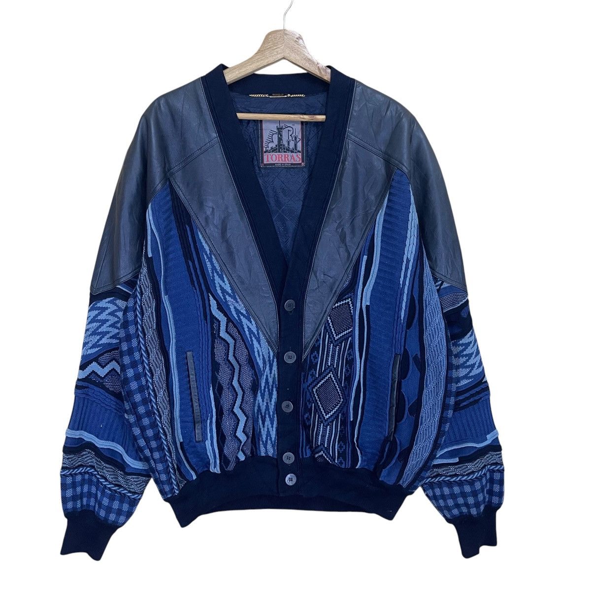 Japanese Brand Vintage 90’s Torras Made In Spain Knit Cardigan Size US XL / EU 56 / 4 - 1 Thumbnail