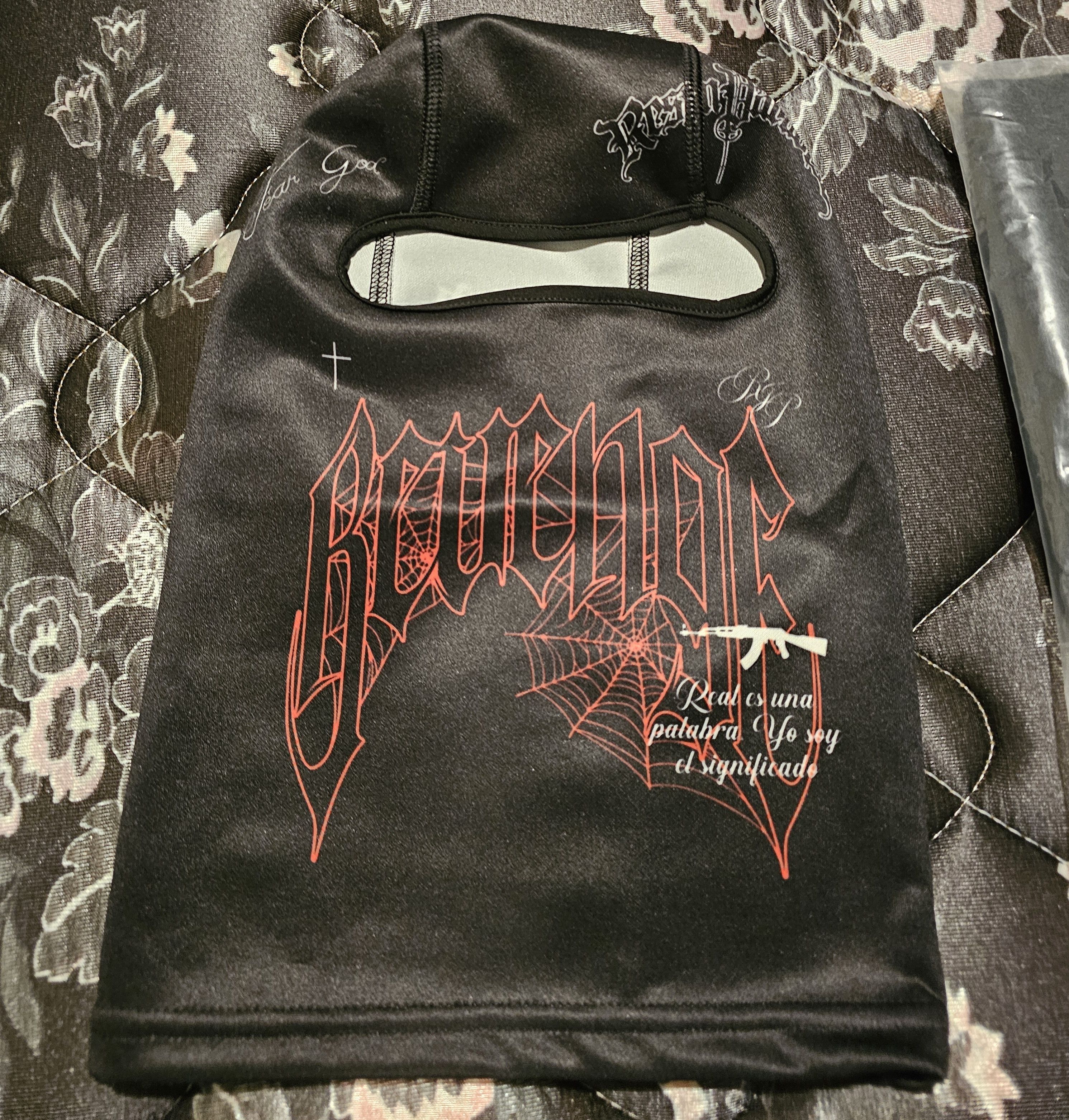image of Revenge Tattoo Ski Mask in Black, Men's