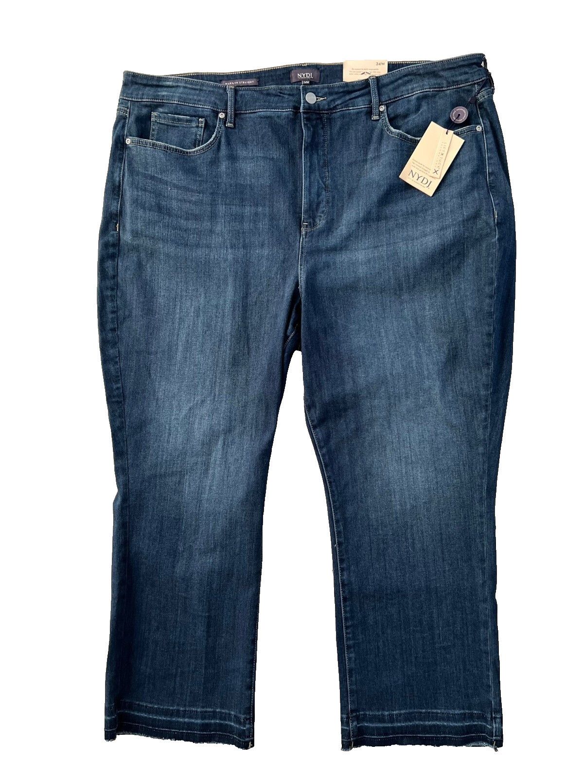 NYDJ NYDJ Plus Size Marilyn Ankle Release Hem Wonderland ( 24W ) Size 24" / US 00 / IT 34 - 3 Thumbnail