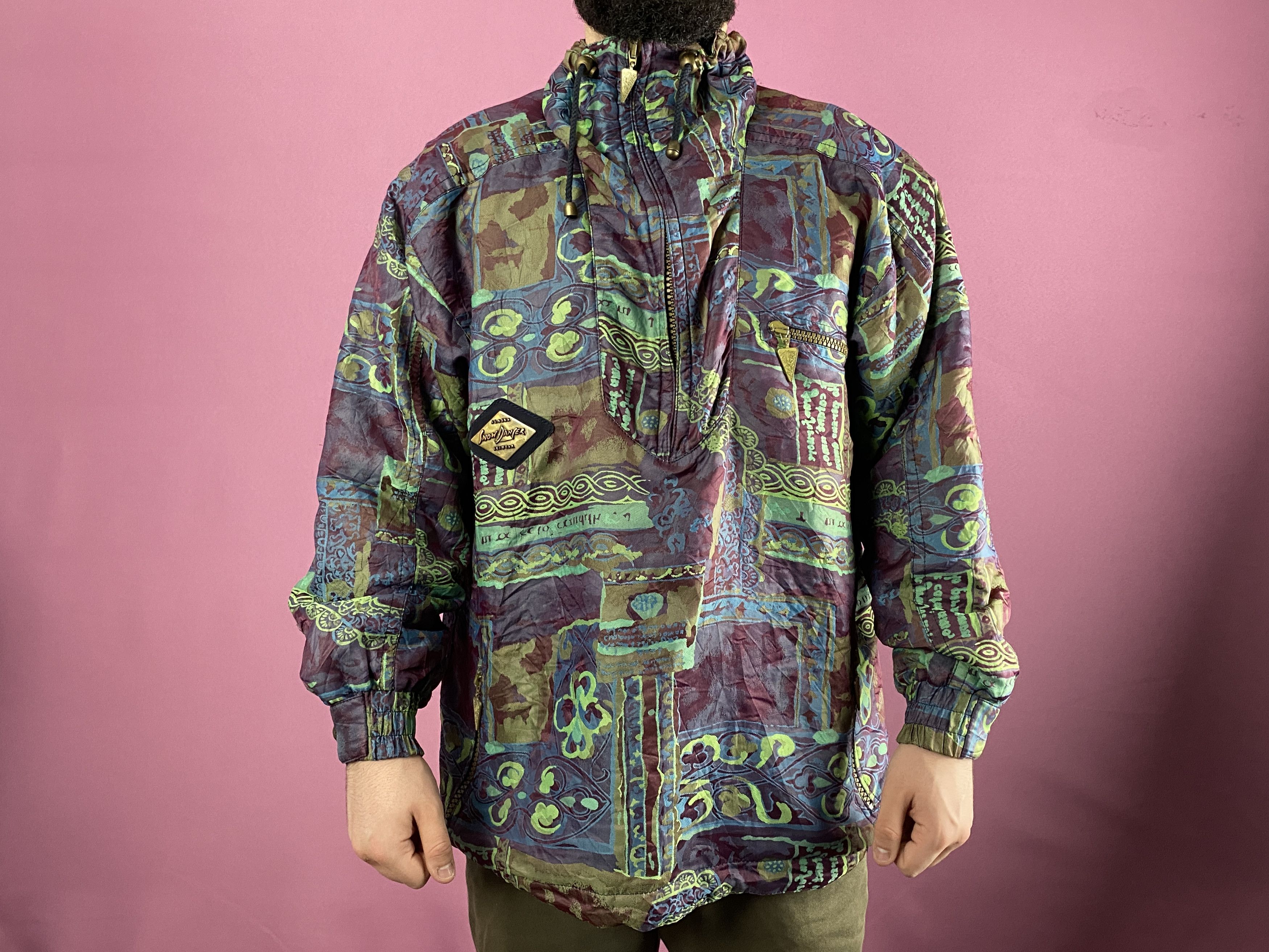 Vintage 90s Alaska Snow Dancer Vintage Men's Abstract Ski Jacket - L Size US L / EU 52-54 / 3 - 6 Thumbnail