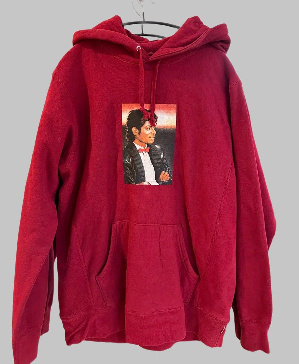 Michael Jackson SS17 Supreme Michael Jackson Cardinal Red Hoodie Size US M / EU 48-50 / 2 - 1 Thumbnail