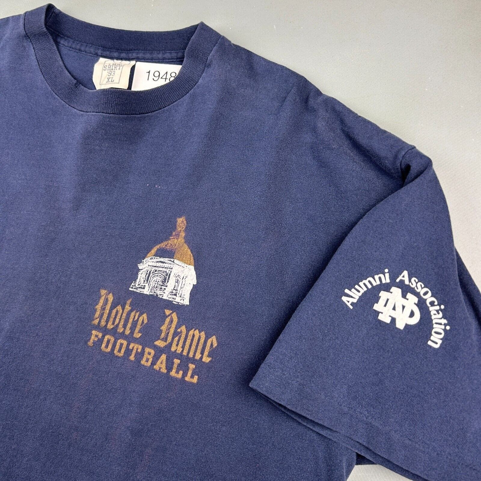 Vintage VINTAGE 90s | Notre Dame College Football Faded T-Shirt sz L Size US L / EU 52-54 / 3 - 3 Thumbnail