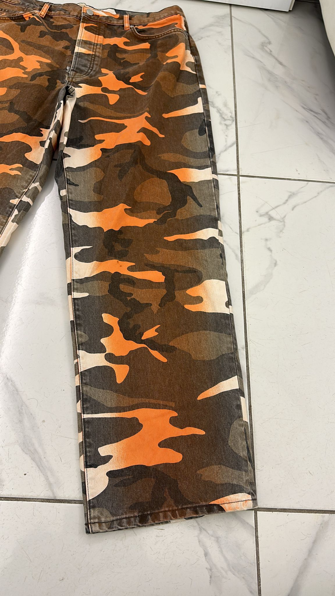 Stussy Stüssy Dye Big Ol Spray Jeans Orange Camo Size 34 Size US 34 / EU 50 - 5 Thumbnail