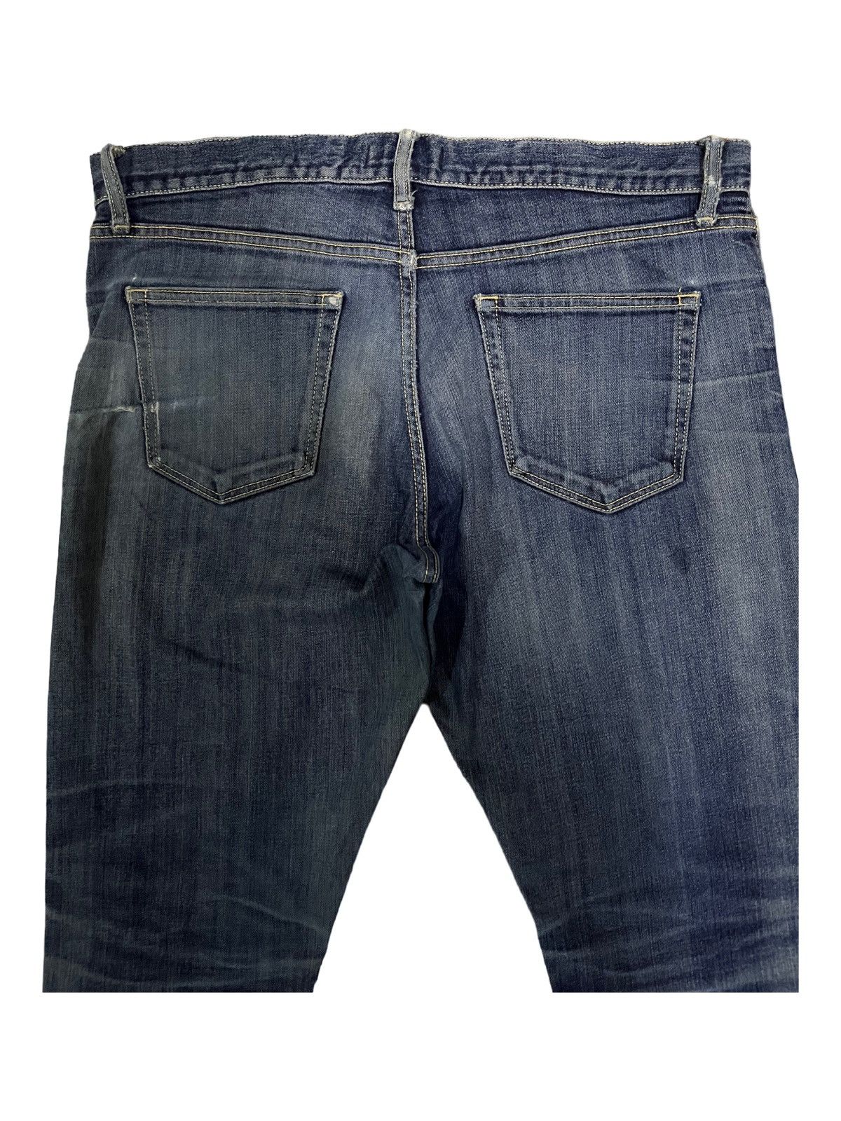 Japanese Brand × Jun Takahashi × Uniqlo Vintage Uniqlo Selvedge Blue Naturally Distressed Jeans Size US 36 / EU 52 - 10 Thumbnail