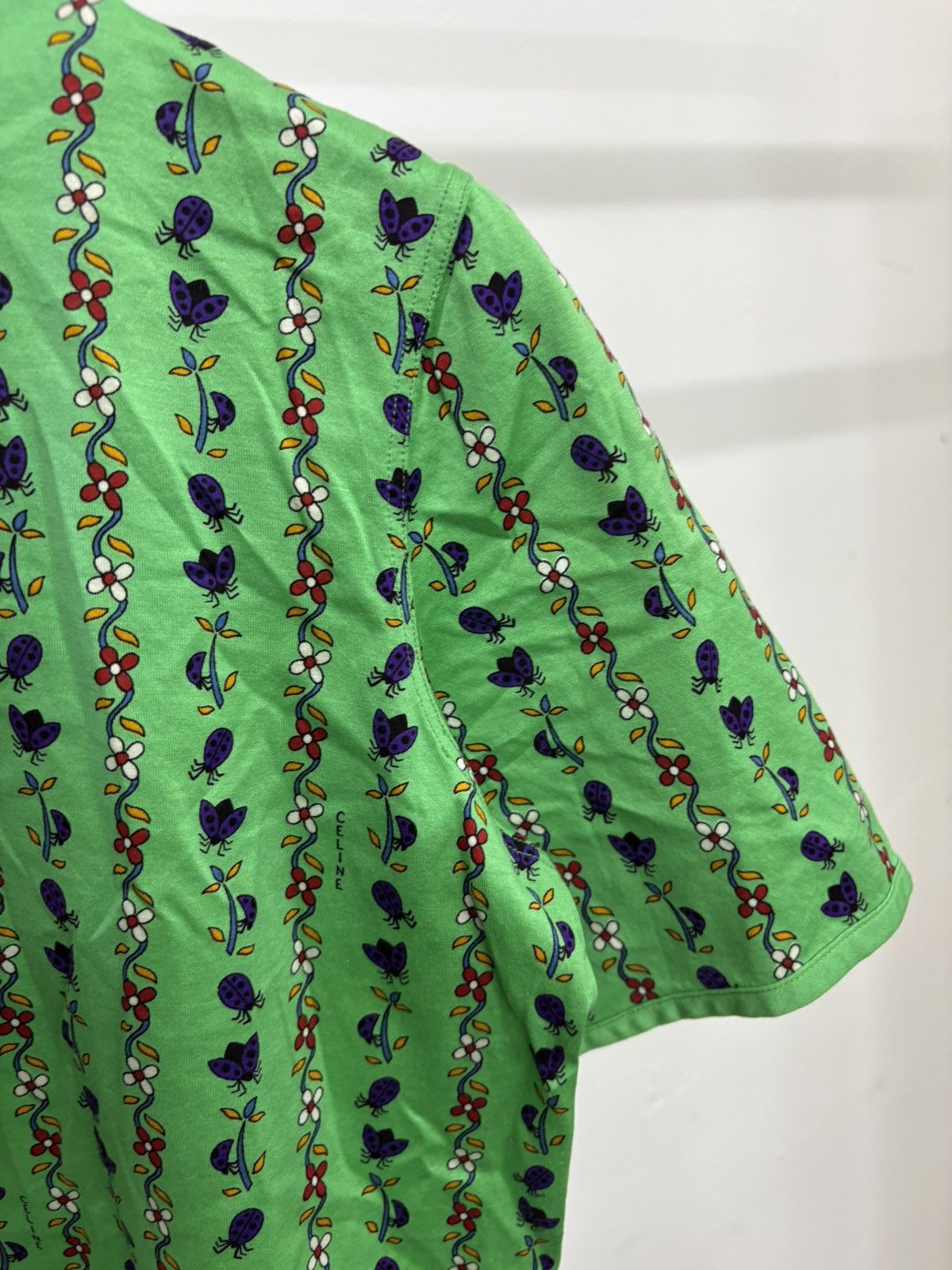 Vintage 70's Celine Monogram Logo Blouse Shirt