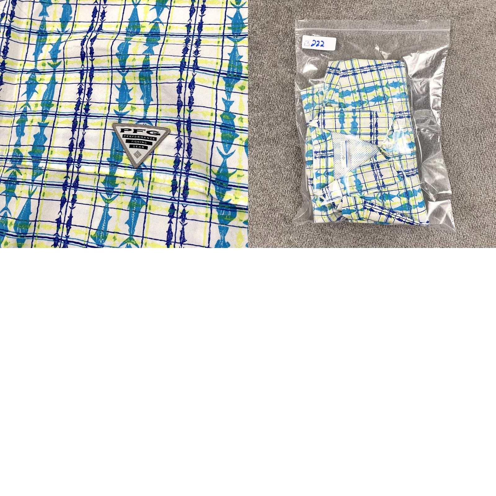 Vintage COLUMBIA Shirt Mens Small White Blue Yellow PFG Fishing Button Up Short Sleeve Size US S / EU 44-46 / 1 - 9 Thumbnail