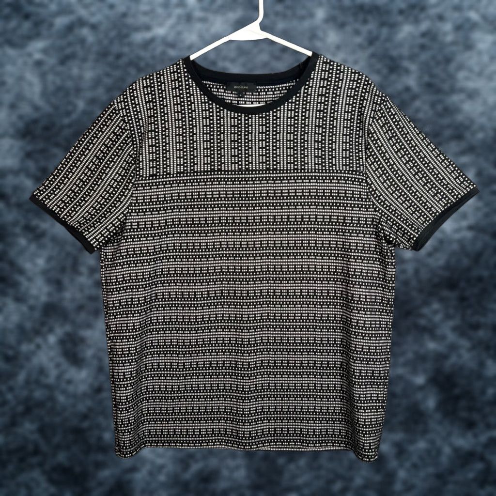 River Island VINTAGE River Island Shirt Men Adult Large Black White Check Pattern Crew Neck Short Sleeve T-Shirt Size US L / EU 52-54 / 3 - 1 Thumbnail