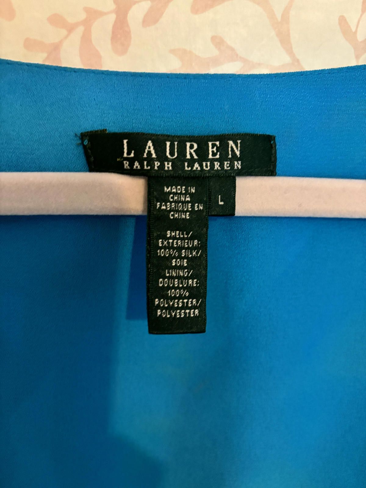 Lauren Ralph Lauren 100% Silk Vibrant Ralph Lauren Smocked Blouse - Size L Size L / US 10 / IT 46 - 2 Thumbnail
