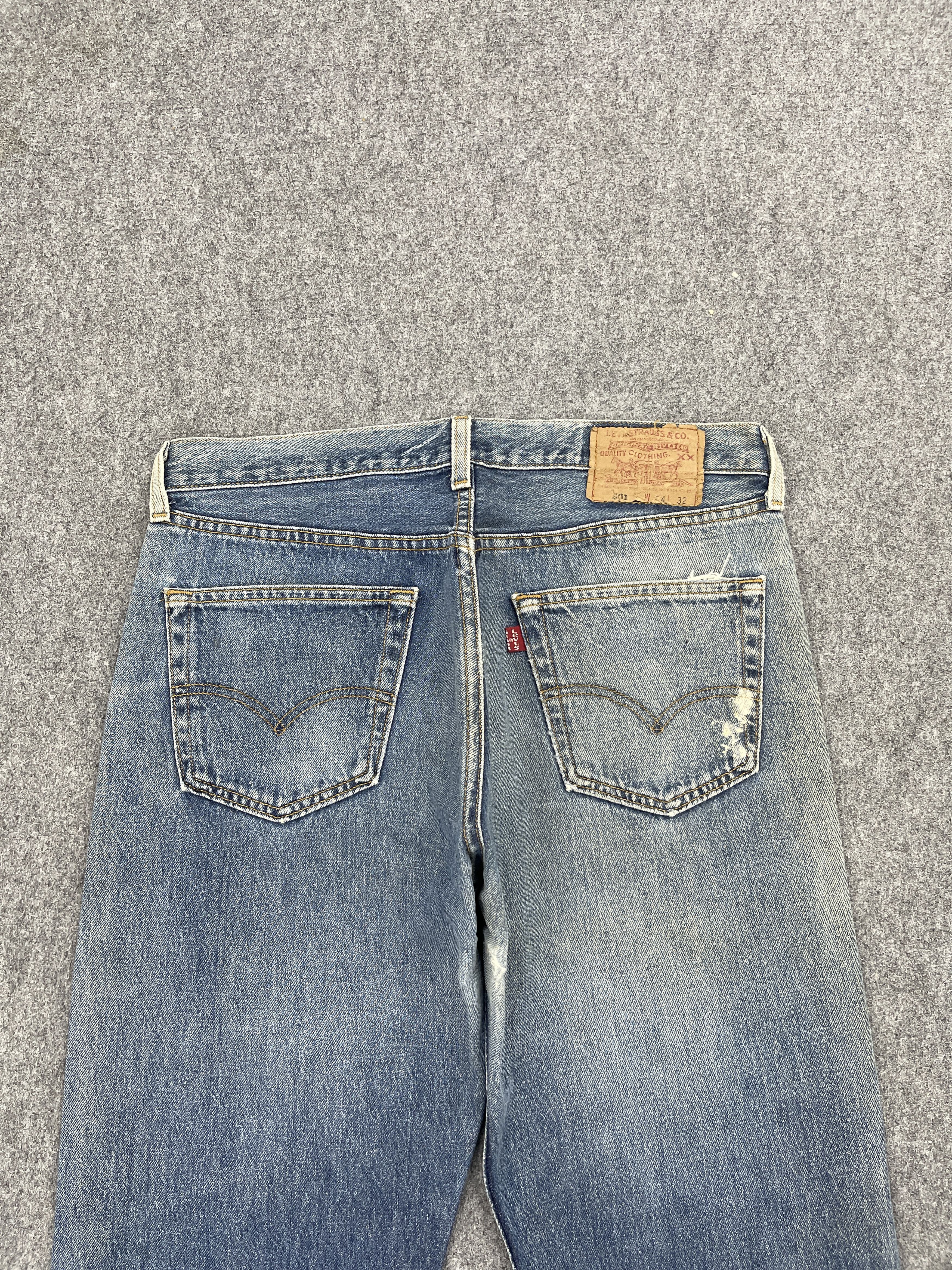 Vintage 90s Levis 501 Faded Blue Jeans Denim