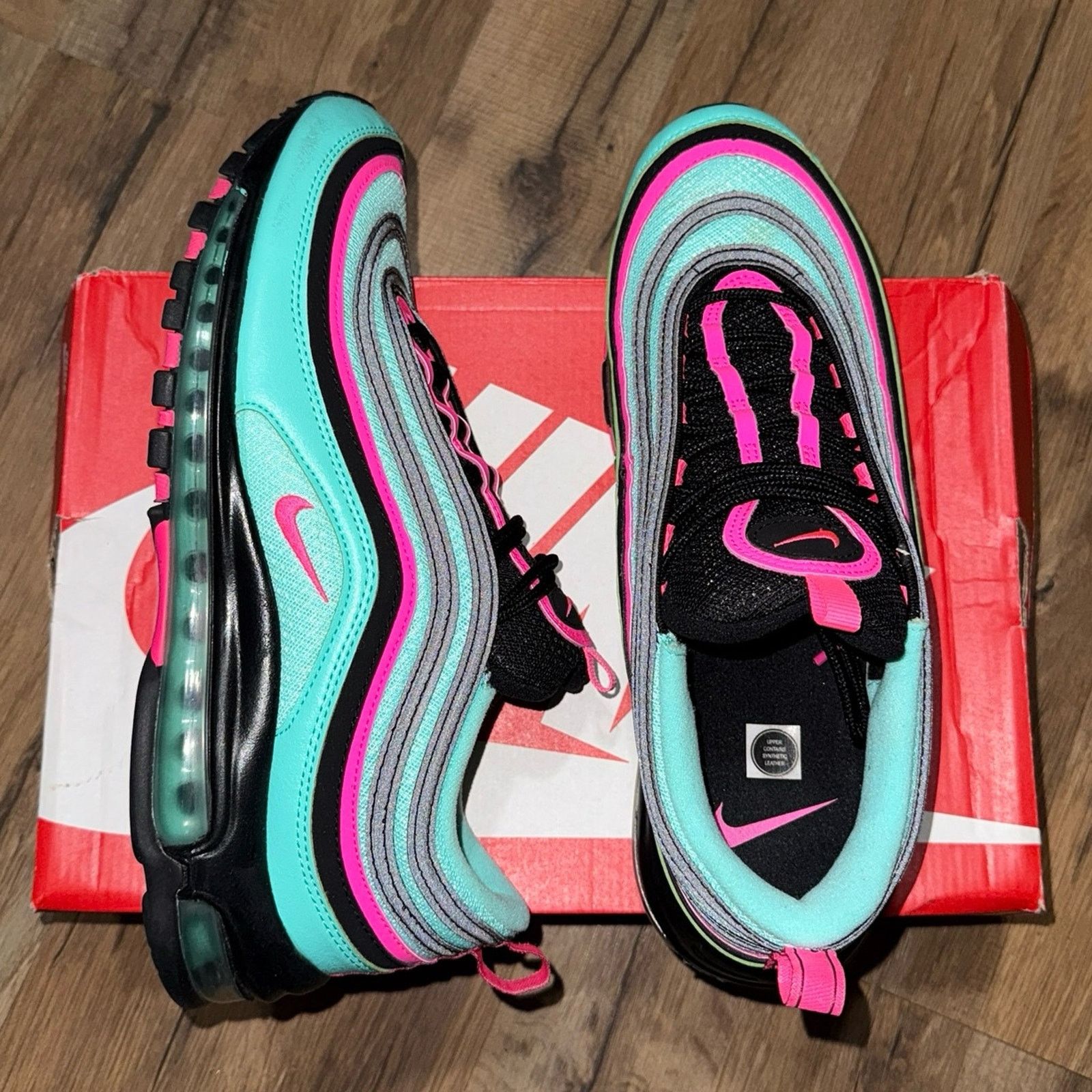 Nike Nike Air Max 97 Hyper Turquoise South Beach Size US 11 / EU 44 - 2 Thumbnail