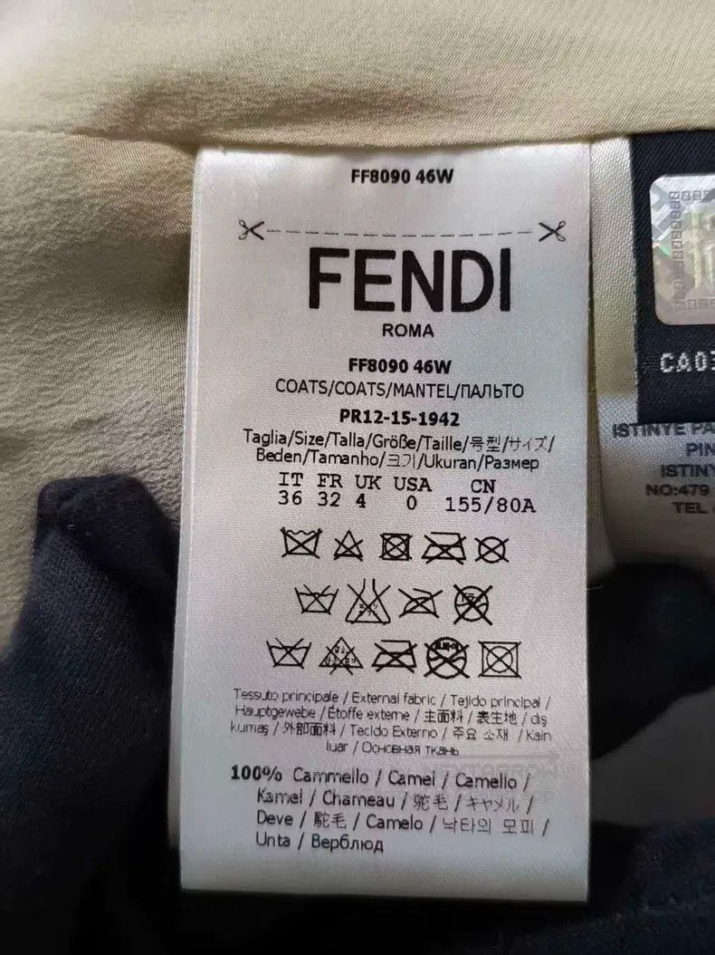 Fendi Fendi Camel Hair Coat, Beige Size XXS / US 00 / IT 34 - 4 Thumbnail
