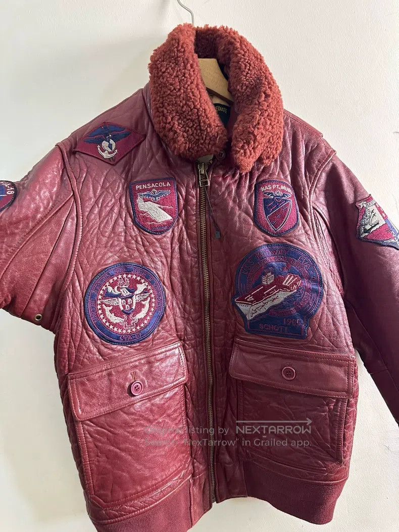 Schott Schott Flying leather jacket Size US L / EU 52-54 / 3 - 8 Thumbnail