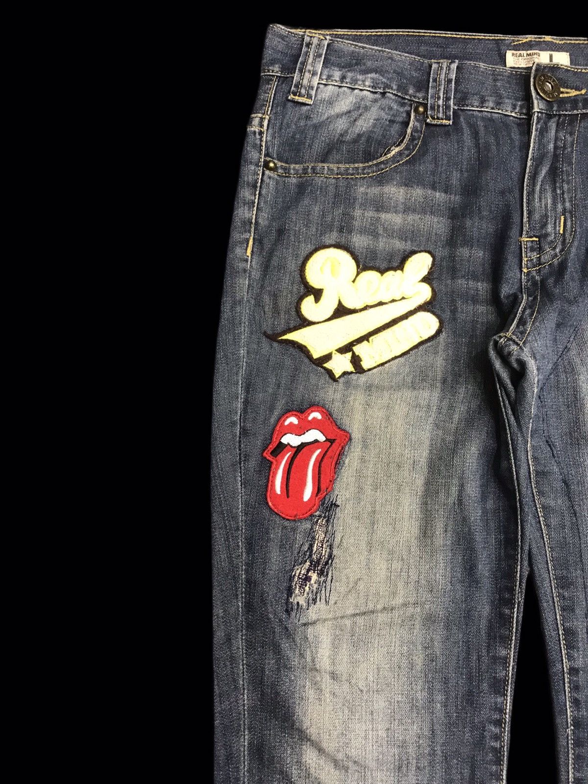 💥FLARE💥REAL MIND Patches Style Light Flare Denim F59