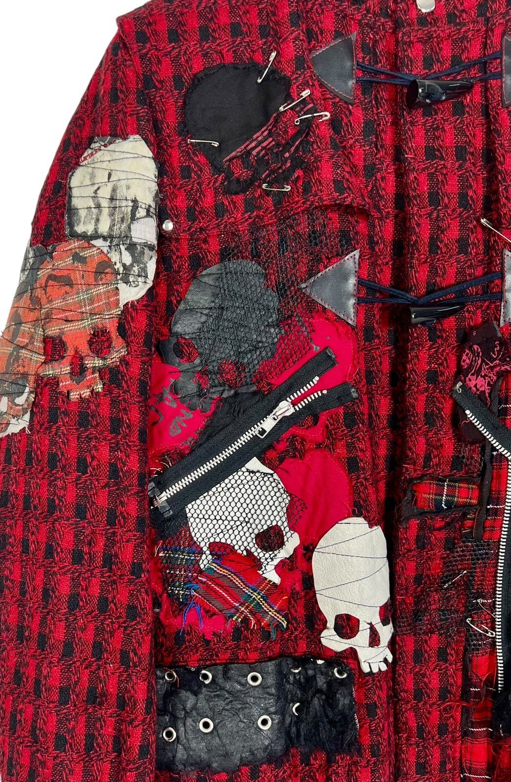 Japanese Brand VINTAGE H.NAOTO PUNK ANARCHY WOOL COFFIN JACKET Size US L / EU 52-54 / 3 - 7 Thumbnail